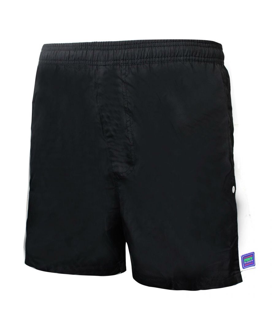 Maru Quadra 10" Mens Black Swimming Shorts Textile - Size Medium