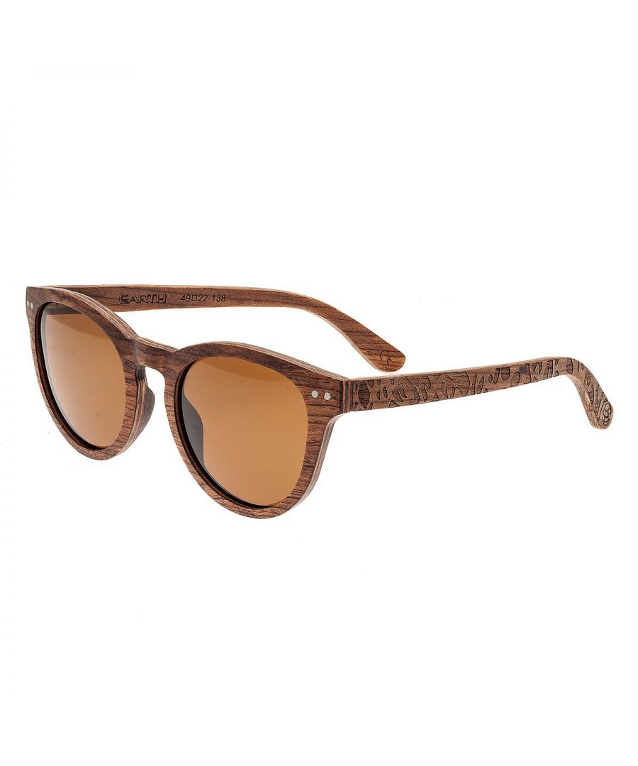 Earth Wood Unisex Copacabana Polarized Sunglasses - Rose Gold - One Size