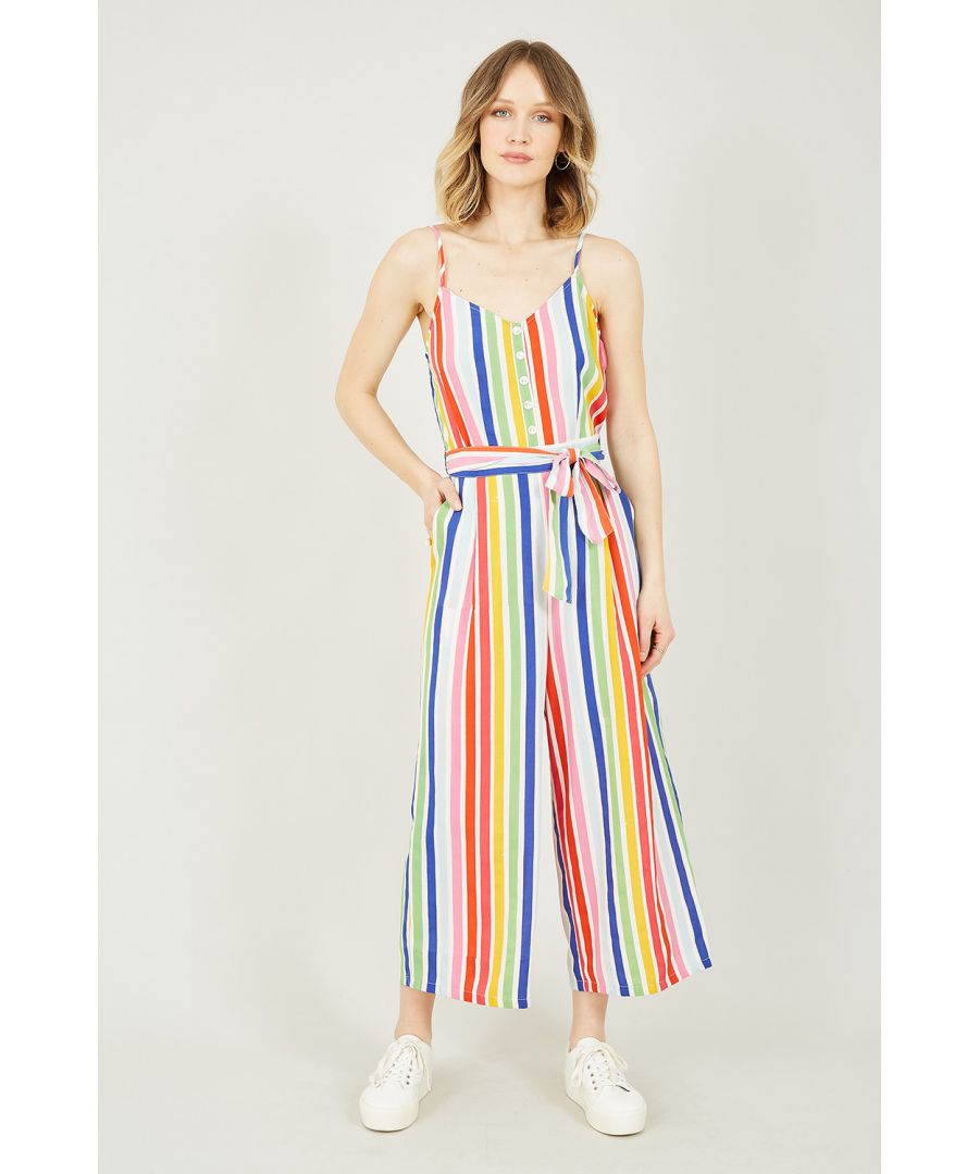 Image for Yumi Rainbow Stripe Jumpsuit