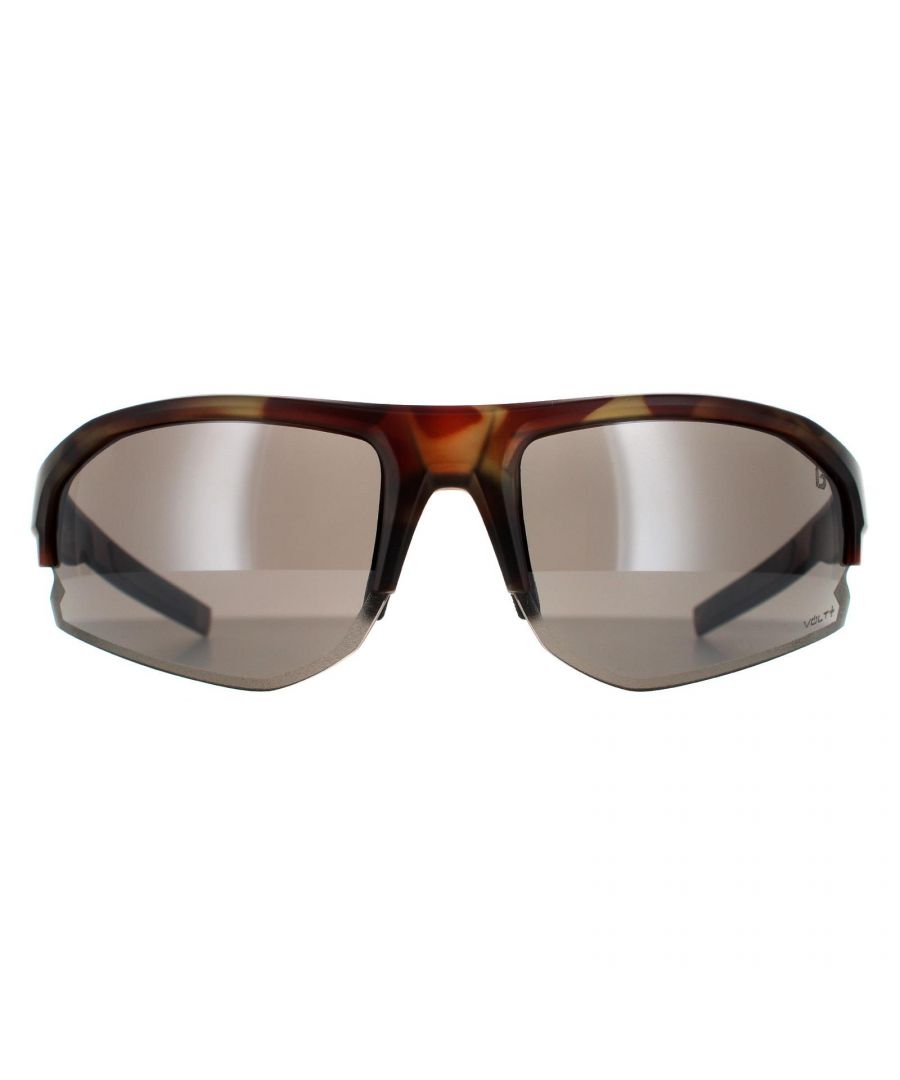 Image for Bolle Semi Rimless Unisex Matte Tortoise Volt+ Gun Polarised Sunglasses