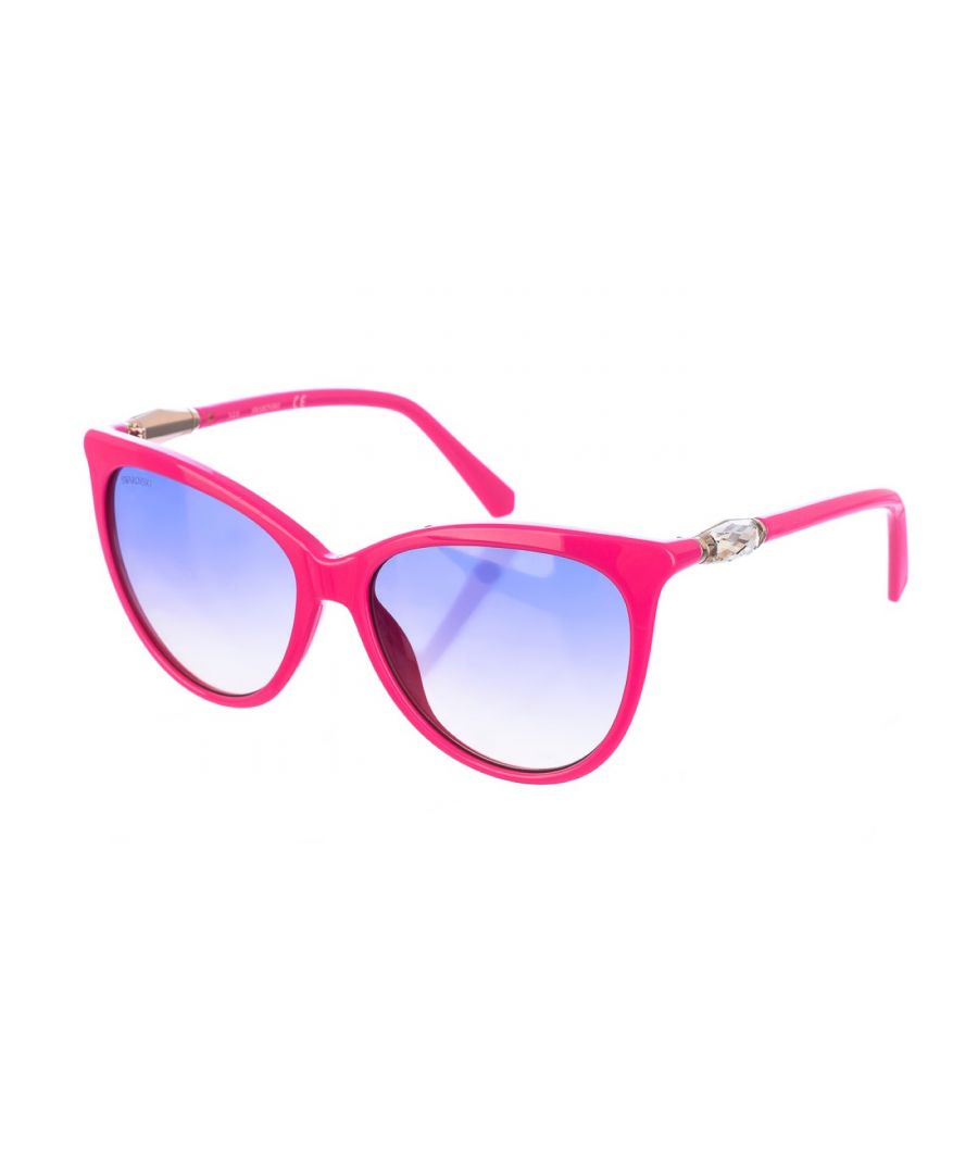 Swarovski Womens Acetate sunglasses with oval shape SK0226S women - Blue - One Size