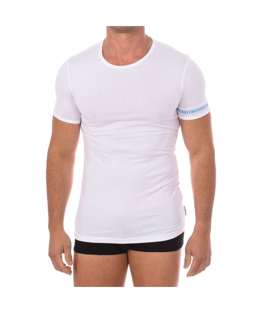 Bikkembergs Mens Pack 2 Fashion Organic Cotton T-shirts - White - Size 2XL