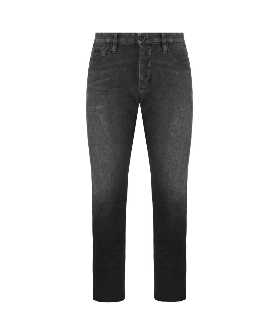 Emporio Armani Slim Fit Mens Jeans - Dark Grey Cotton - Size 42 (Waist)