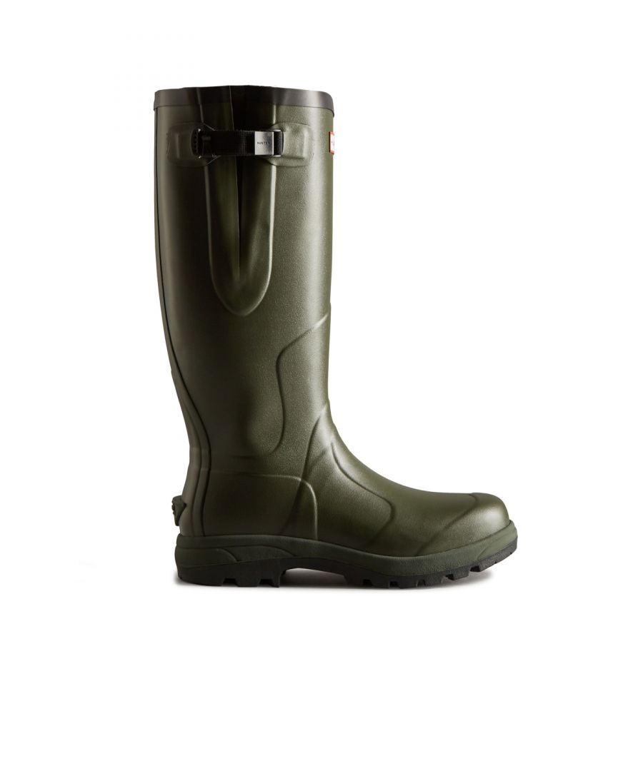 Hunter Mens Balmoral Side Adj Tall Boot Dark Olive - Green - Size UK 7