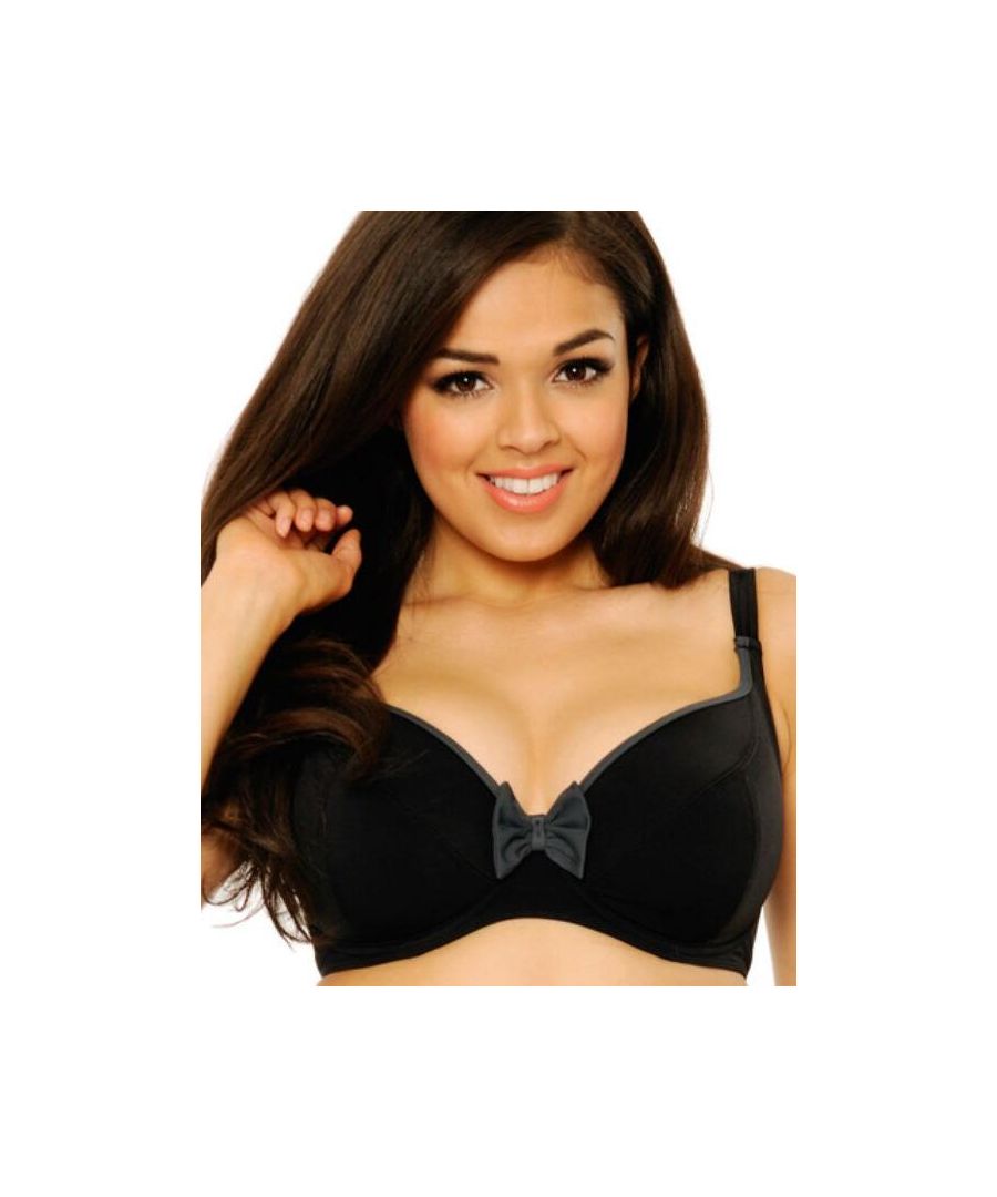 Curvy Kate Womens Moonlight Padded Bikini Top - Black - Size 30DD