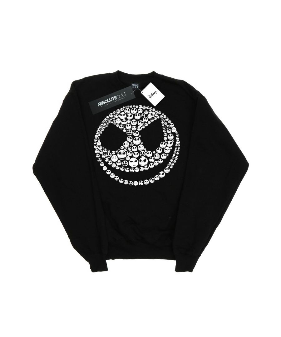 Disney Womens/Ladies Nightmare Before Christmas Jack Skull Collage Sweatshirt (Black) - Size Medium