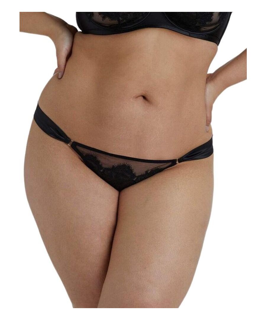 The sexy Anneliese range from Playful Promises brings with it this ravishing curve Brazilian brief. Transparent mesh is adorned with lace at the front and the satin straps bring that extra sass!\n\n100% cotton gusset\nLace and mesh\nSatin straps\nSheer mesh back\nComposition: 92% Polyester | 8% Elastane\n\nListed in UK sizes