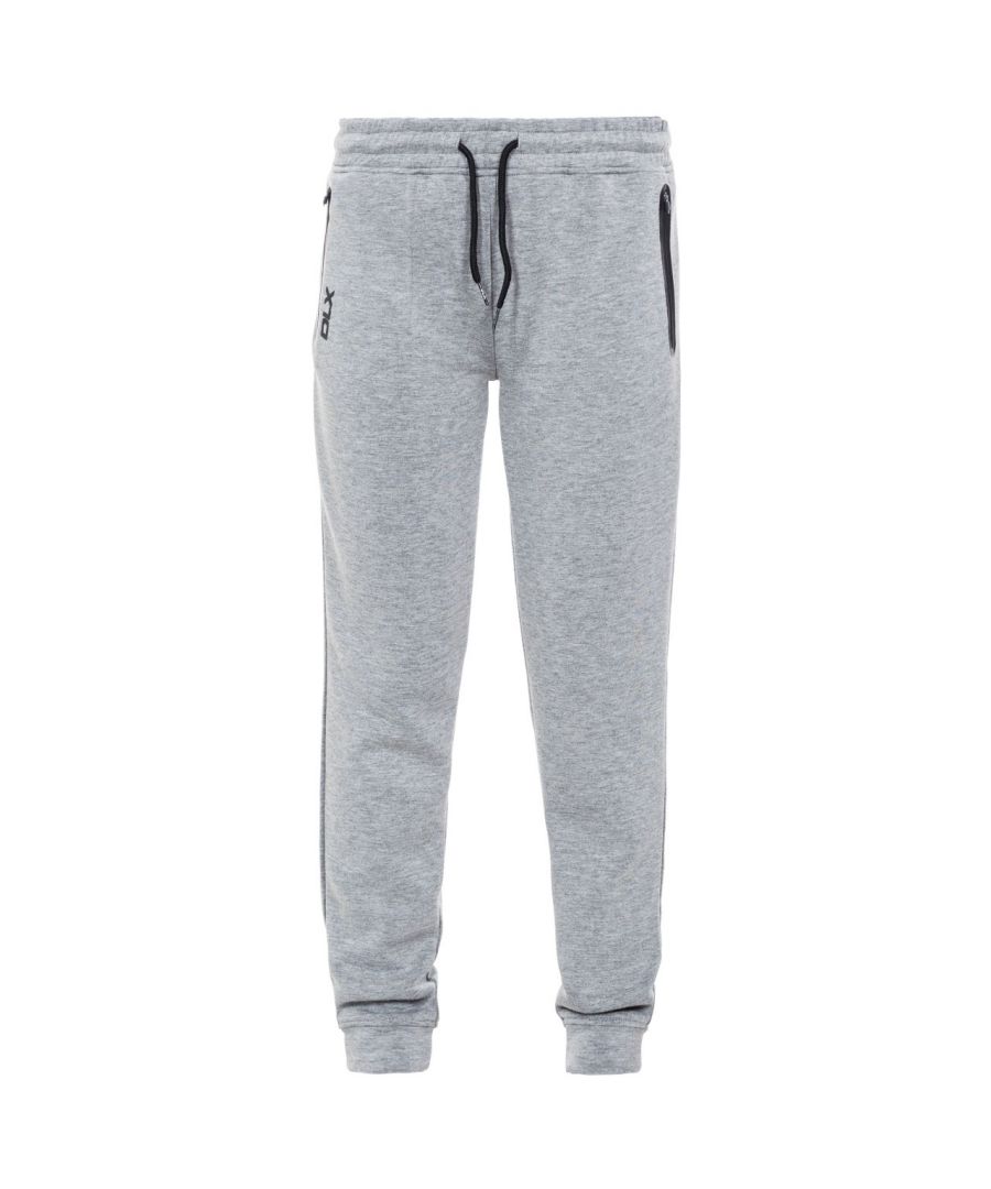 Dames sportbroek. Tailleband met koordafstelling. 2 zakken met rits. Manchetdetail bij de enkel. Materiaal: 75% polyester/ 22% rayon/ 3% elastaan.