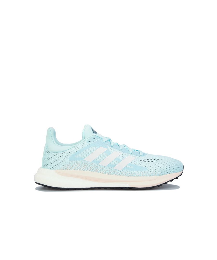 Womens adidas SolarGlide 3 Running Shoes in mint.- Mesh upper.- Lace closure.- Fitcounter heel for unrestricted fit.- Stable  responsive running shoes.- Responsive Boost midsole.- Regular fit.- Textile and synthetic upper  Textile lining  Synthetic sole.- Ref.: FV7259