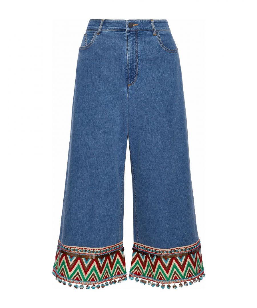 Image for Alice + Olivia Woman Denim trousers Cotton