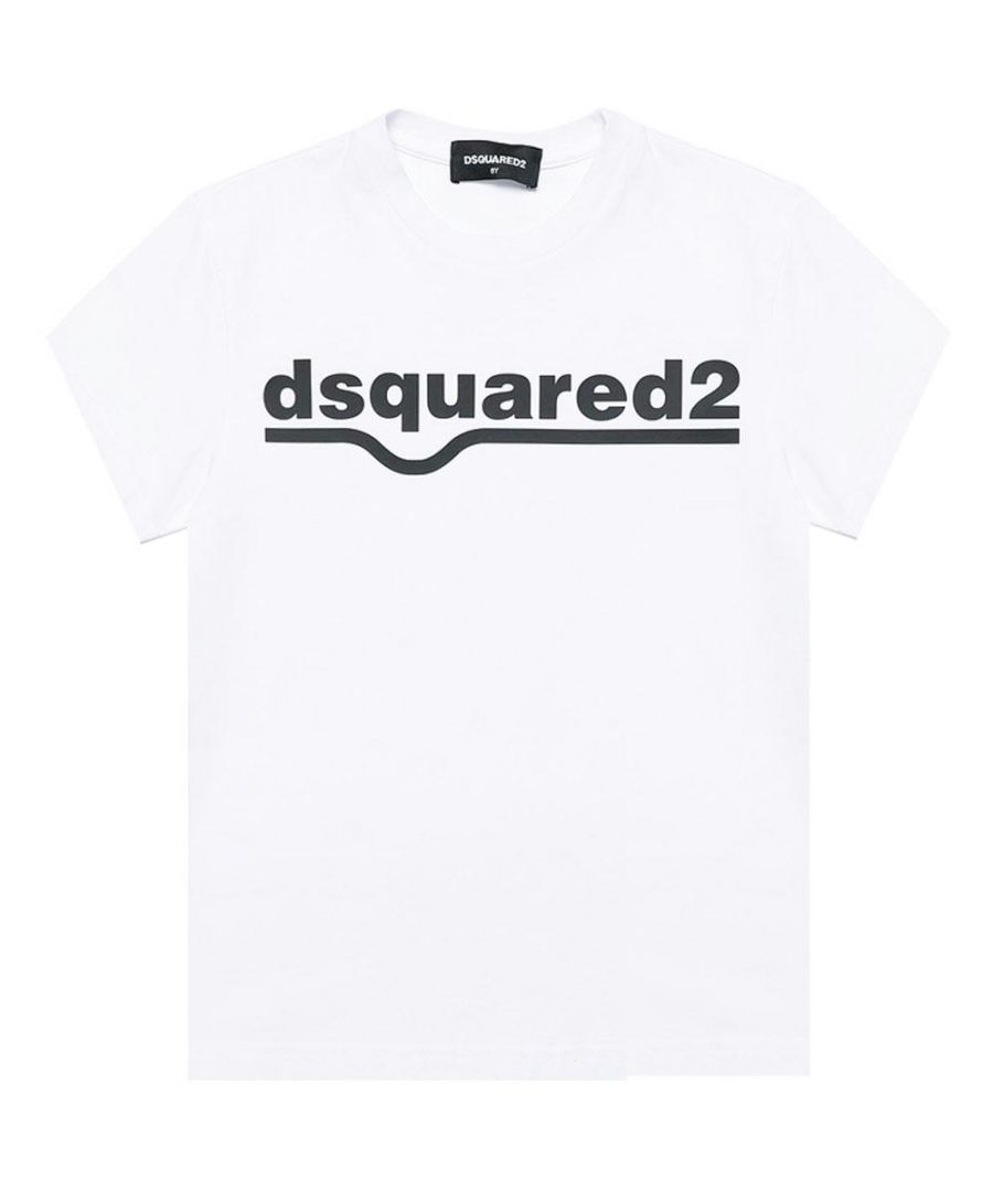 Image for Dsquared2 Boys Logo Crew Neck T-Shirt White