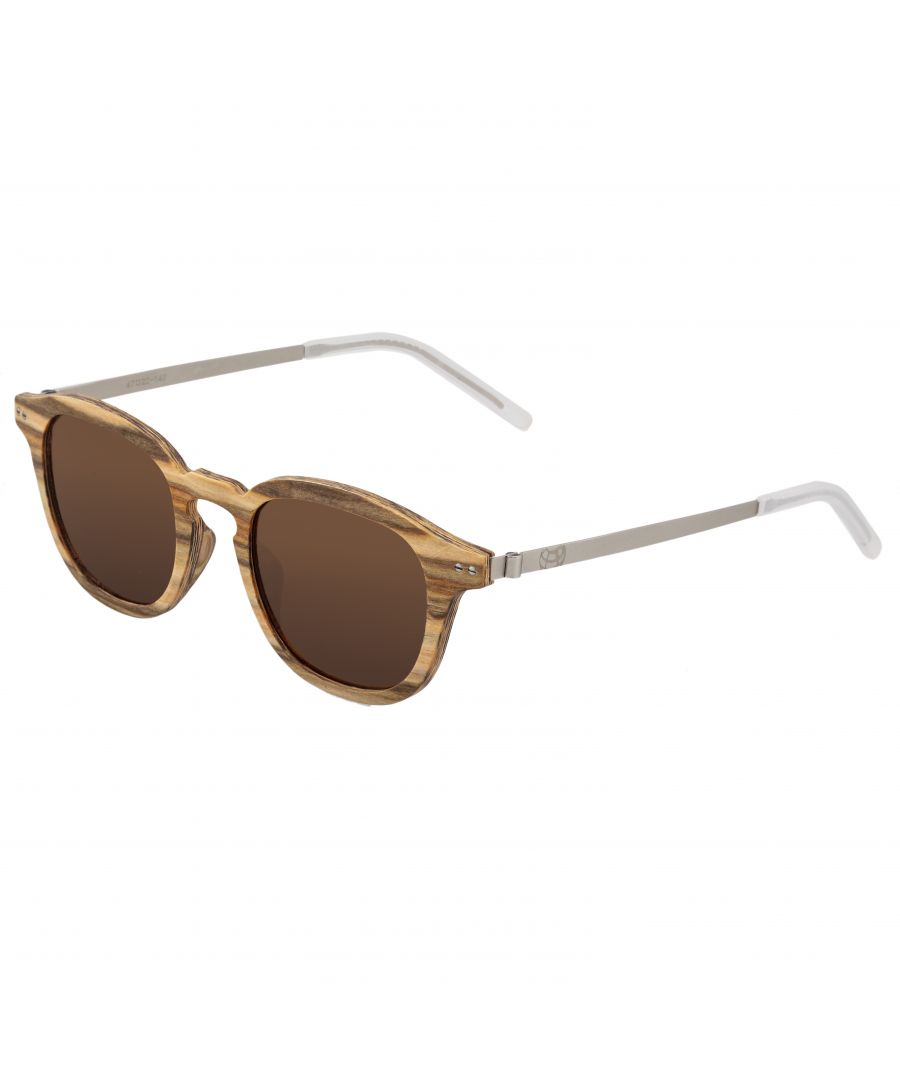 Earth Wood Unisex Kavaja Polarized Sunglasses - Brown - One Size