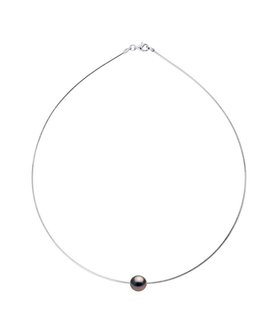 Image for DIADEMA - Necklace - Omega - Silver and Tahitian Pearl