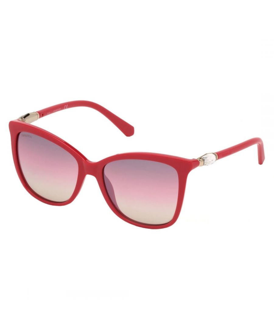 Swarovski Womens SK0227 66U Sunglasses - Red - One Size