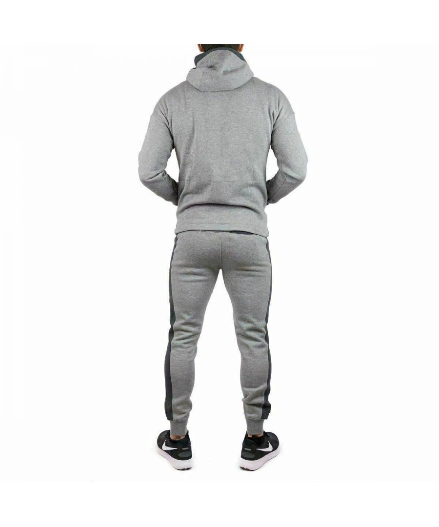 Nike Air Mens Fleece Tracksuit Full Set Grey - Size Medium