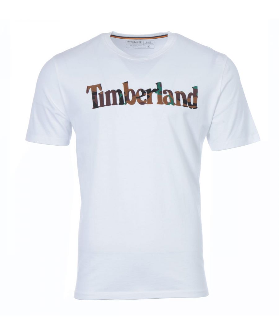 Timberland, for the outdoor man to the fashion fan. The Camo Linear Logo T-shirt is crafted from pure organic cotton providing natural comfort and breathability. Featuring a classic crew neck design with short sleeves cut to regular fit, perfect for a laid back look. Finished with the iconic Timberland logo printed across the chest. Regular Fit. Pure Organic Cotton Jersey. Ribbed Crew Neck. Short Sleeves. Timberland Branding. Style & Fit: Regular Fit. Fits True to Size. Composition & Care:100% Organic Cotton, Machine Wash