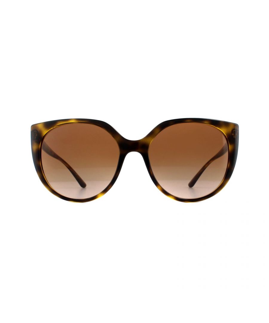 Dolce & Gabbana Sunglasses DG6119 502/13 Havana Brown Gradient are a soft and feminine butterfly style. Made from a nylon material for a lightweight and comfortable finish, the slim temples feature metal detailing and the Dolce & Gabbana logo for authenticity and brand recognition.