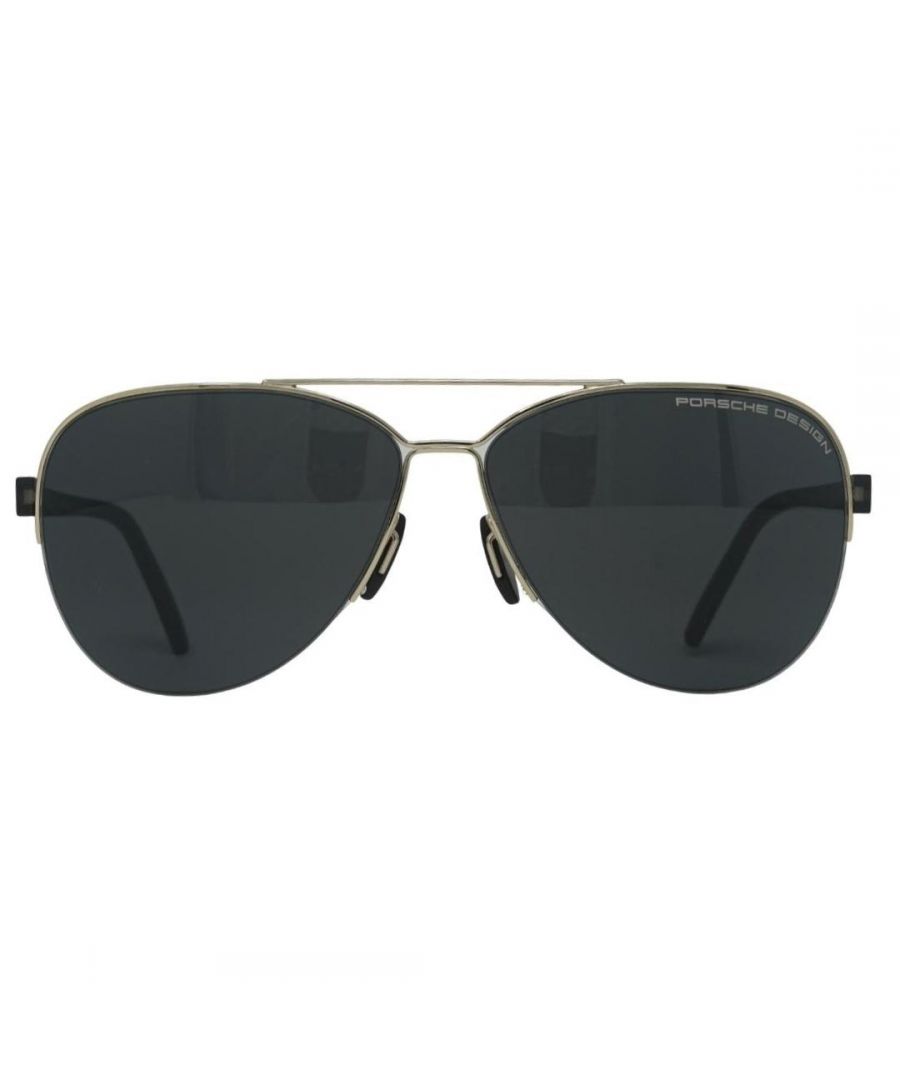 porsche design mens p8676 d 60 gold sunglasses - one size