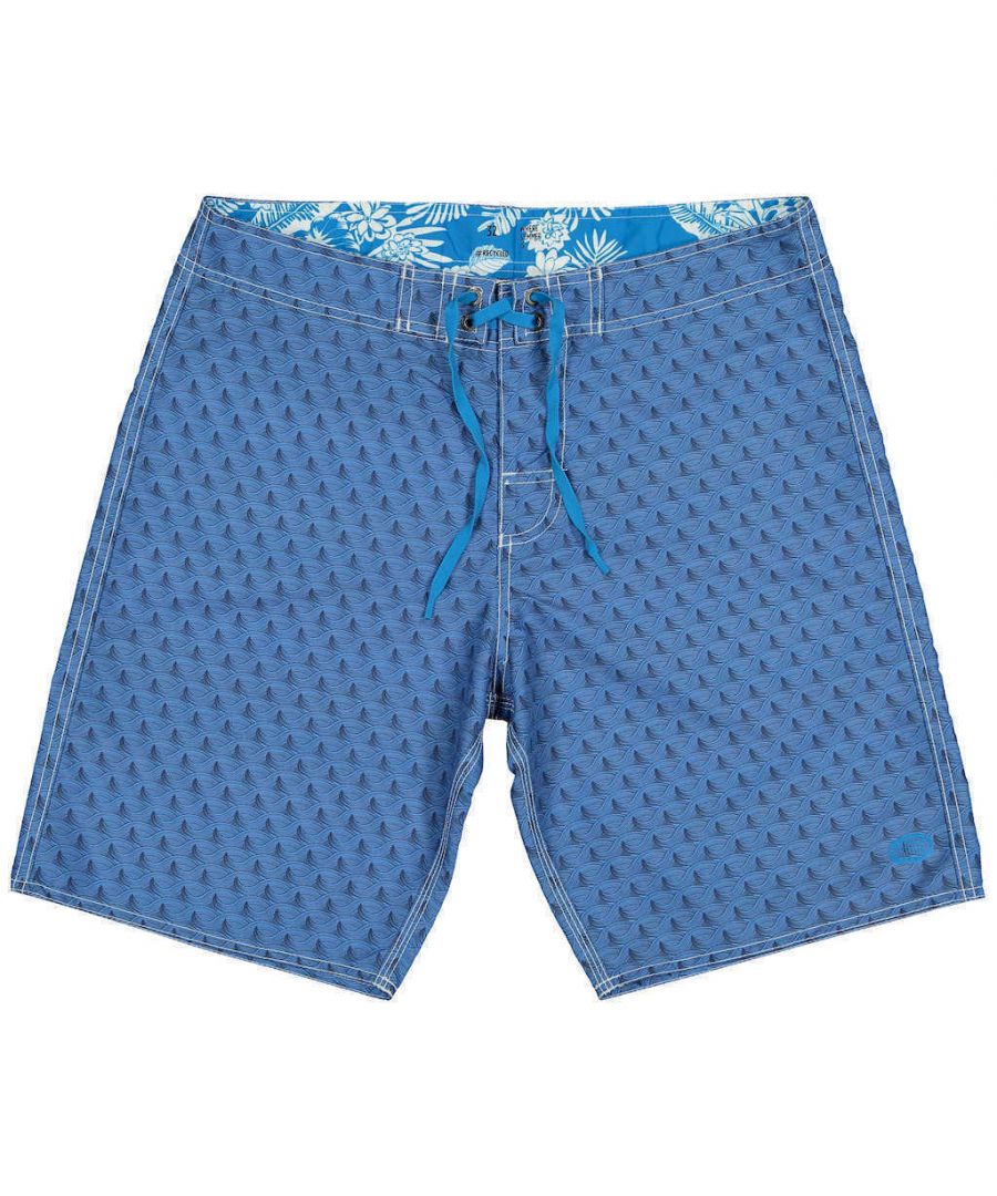 Panareha MATIRA boardshorts are designed to be quick-drying and are made from strong and smooth recycled polyester, made from plastic bottles.\nThey are durable, yet comfortable and light-weight being well-adapted to use in most active watersports and they have no lining to give a more comfortable feel.\nThey open at the front, with a neoprene fly, which does not allow the fly to completely open, but provides enough stretch so that the shorts can be easily pulled on and off. The waistband is also held together at the front with a lace-up tie 100% plastic free.\nAt the back, there is a small patch pocket, designed to be a secure place to carry a car key, house key, or hotel key card while in the water.\nOur special recycled fabric is made from 100% RPET yearn from REPREVE, the world reference in recycled fabric from plastic bottles. Is digitally printed in Europe with our exclusive patterns and made in Portugal by skilled artisans.