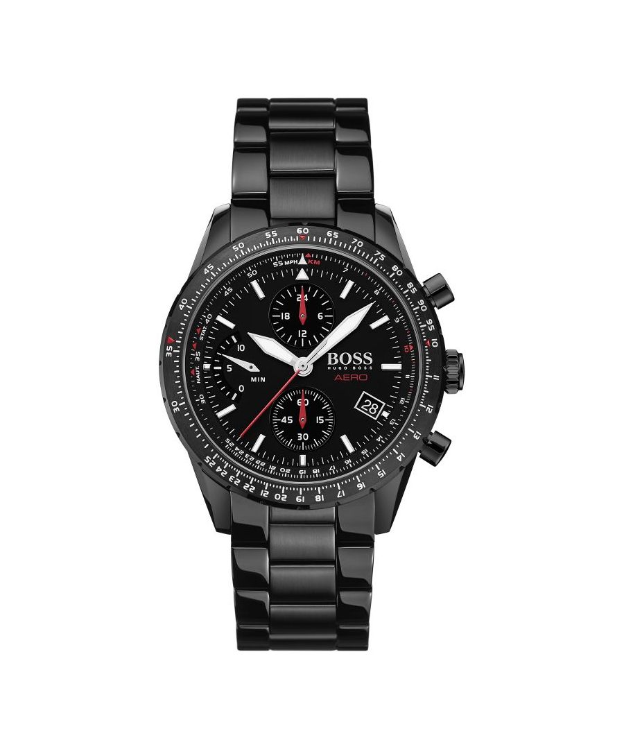 Deze Hugo Boss 1513771 EAN 7613272364041 is een superstrak en stijlvol herenhorloge. De zwarte roestvrijstalen armband en zwarte wijzerplaat geven dit horloge een ingetogen stijlvolle look. Gratis verzending*