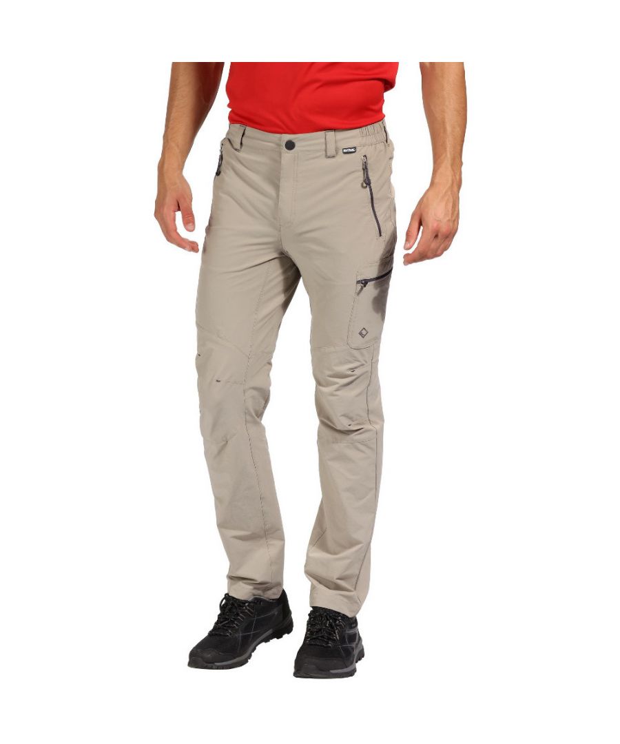 ISOFLEX - Full Active stretch fabric - 92% polyamide. 8% elastane. Durable water repellent finish. UV Protection (UPF) of 40+. Part-elasticated waist. Multi pocketed with zipped side pockets. Available in Short. Regular and Long leg lengths.