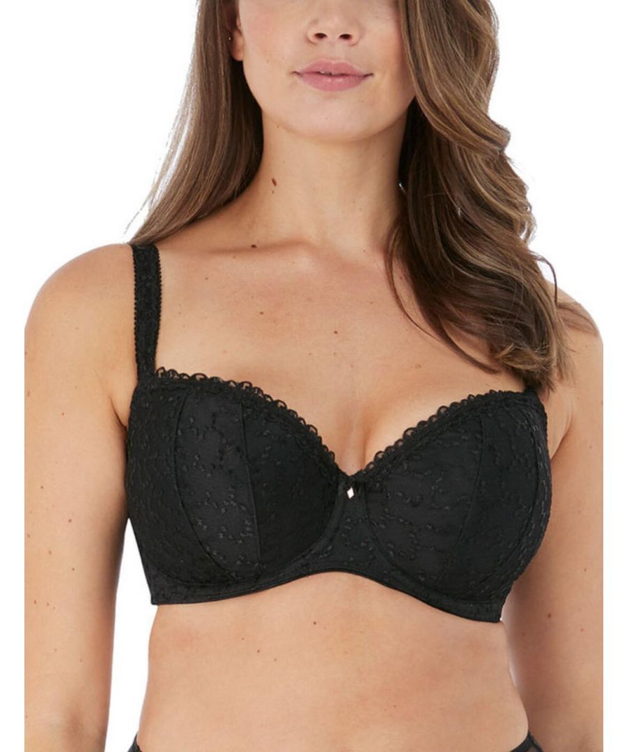 Fantasie Womens Ana Padded Half Cup Bra - Black Polyamide - Size 34E