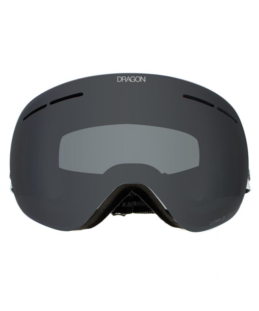 Dragon Winter Hare Unisex Lumalens Dark Smoke + Lumalens Rose X1s  Goggles feature Dragon's awesome frameless technology for fantastic all round vision which is further enhances by the awesome Lumalens colour optimised lensed with super anti-fog coating. They are helmet compatible and have triple layer face foam with micro fleece lining for a secure and comfortable medium fit as this is the X1s small version.