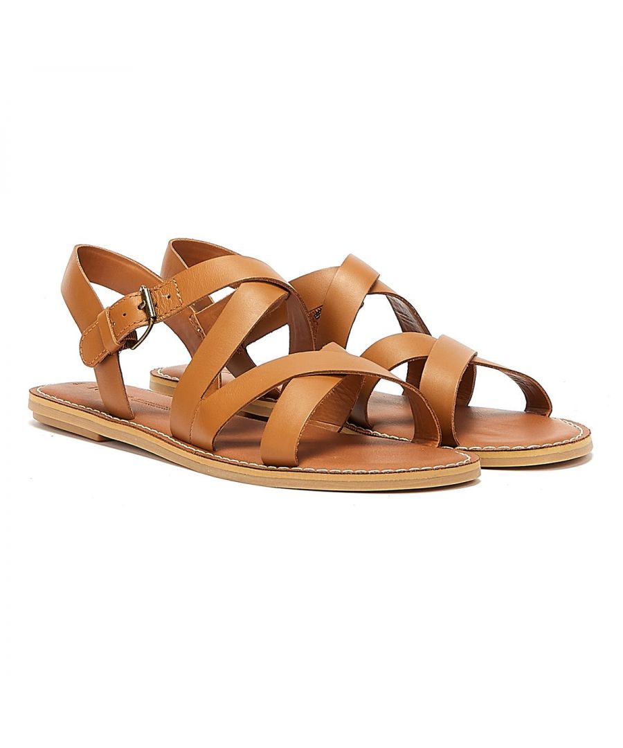 The Sicily by TOMS are crisscrossing strap sandals. These simple yet stylish pair is created with a leather upper, cushioned insole and molded rubber sole. Complete with an adjustable ankle strap with a metal buckle for a perfect fit and comfort.