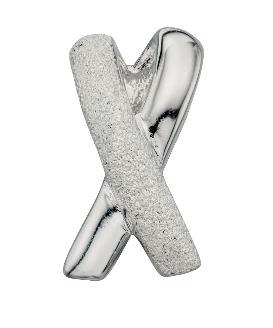 Elements Sterling Silver Ladies P701 Polished and Stardust finish Kiss Slider Pendant. Chain Sold Separately<li>Genuine sterling silver<li>Chain length is 41cm with a 5cm extender<li>Bolt ring clasp<li>Pendant height is 1.55cm<li>Comes complete with branded packaging
