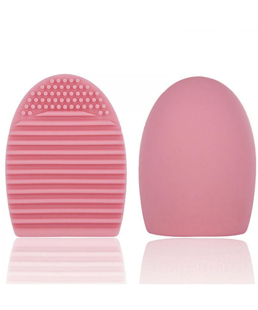 Image for Envie Silicone Egg Sponge Scrubber Make-Up Brush Cleaner Pink