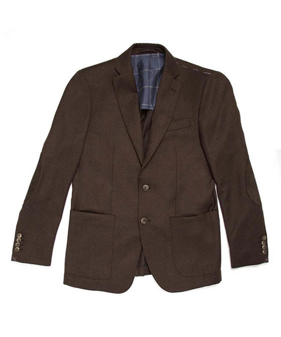 Image for Men's Hackett, Plain Flannel Jacket in Brown