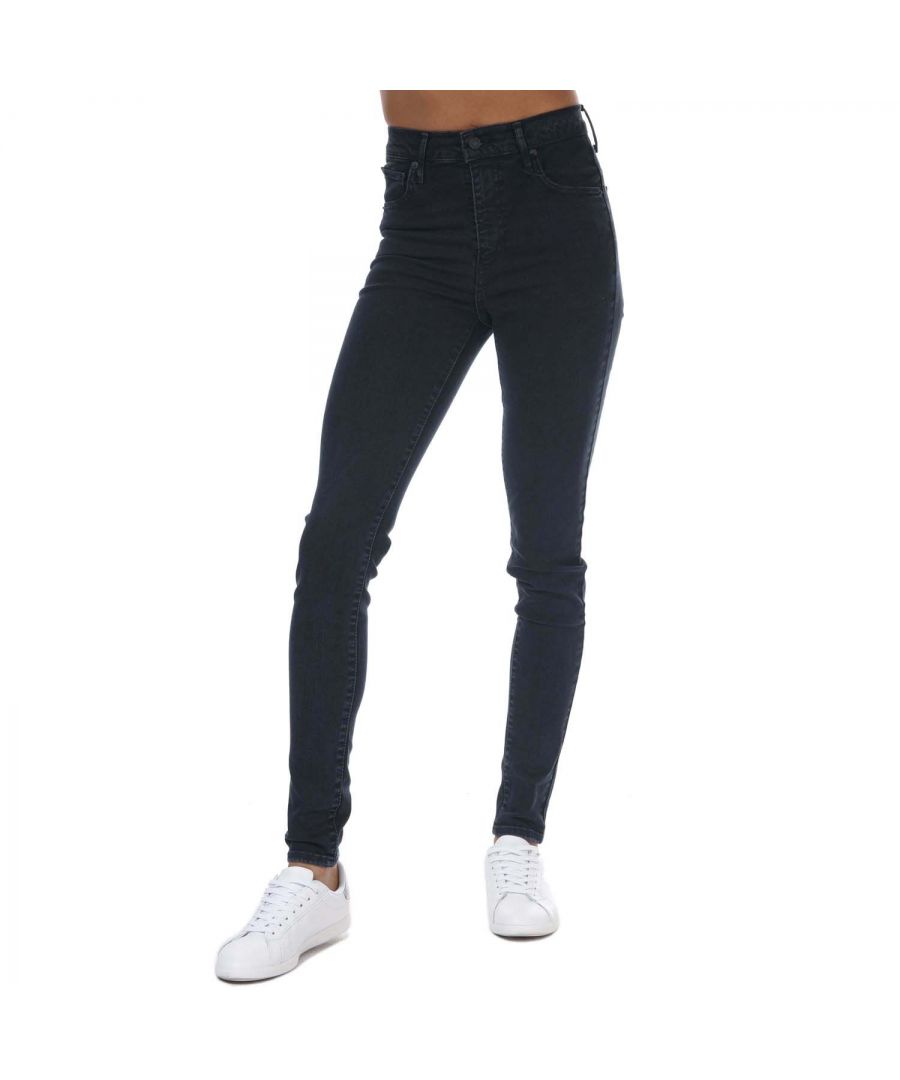 Levis Mile hoge superskinny jeans voor dames, donkerblauw