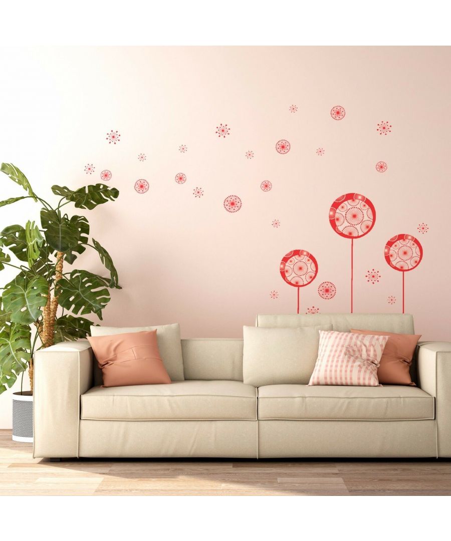 Image for Walplus Red Dandelion Wall Stickers Kids Room, nursery, children's room, boy, girl 120 cm x 90 cm