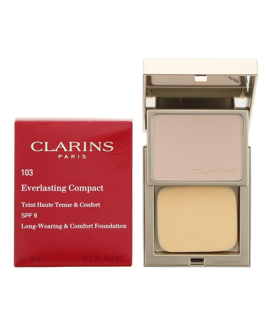 Clarins Everlasting Compact Foundation is 100% matte, long wearing foundation for smooth, radiant, even complexion that withstands sweat, heat and humidity. Anti-polution protection and SFP 9 work to preserve skin's beauty every day.