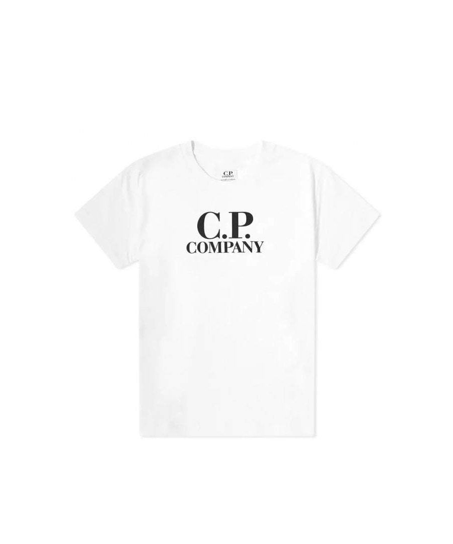 Image for C.P Company Boys Goggle Graphic Logo T-shirt White