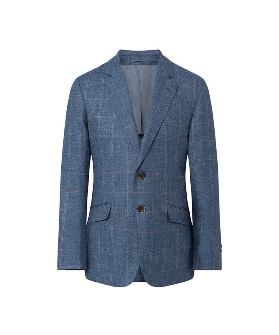 Image for Men's Hackett, Blue Windowpane Jacket in Blue