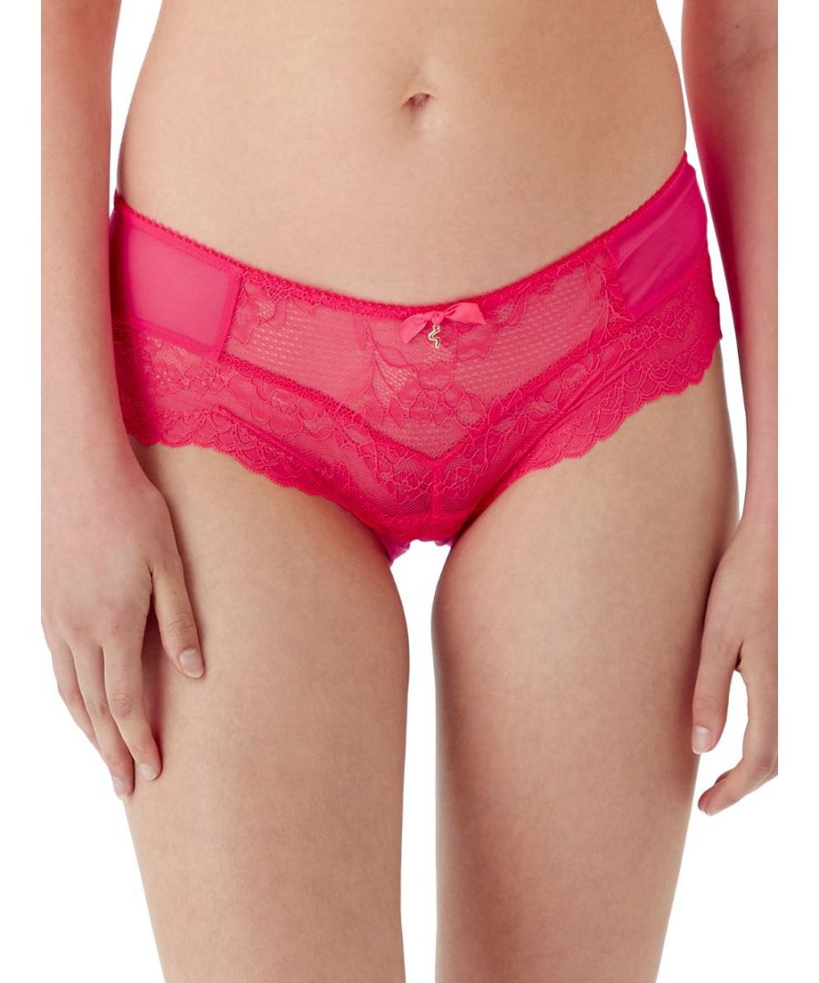 Gossard Superboost Lace Short. With mesh back and sides, a floral lace design and cotton-lined gusset. Product is hand wash only.