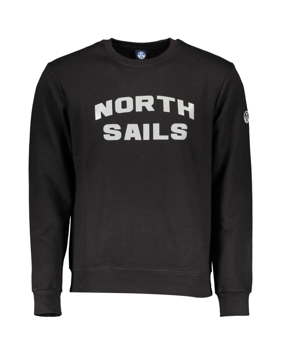 North Sails Mens Black Cotton Sweater - Size Large