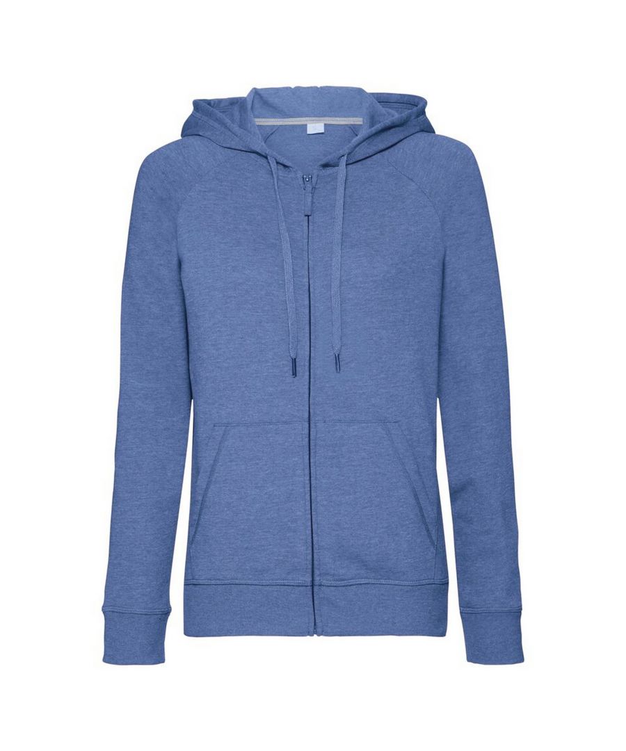 Image for Russell Womens/Ladies HD Zipped Hood Sweatshirt (Blue Marl)