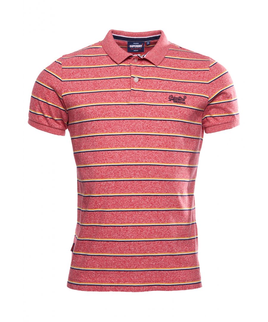 Update your wardrobe staples this season with the Vintage Feeder stripe polo shirt. Featuring a two-button fastening, short sleeves and an all-over striped design.Two-button fasteningShort sleevesEmbroidered logoRibbed cuffsAllover striped designSlight split side seamsSignature logo tabMade with Organic Cotton - which is grown without the use of artificial chemicals, leading to better soil, 60-90% less water used, and better health for farmers.