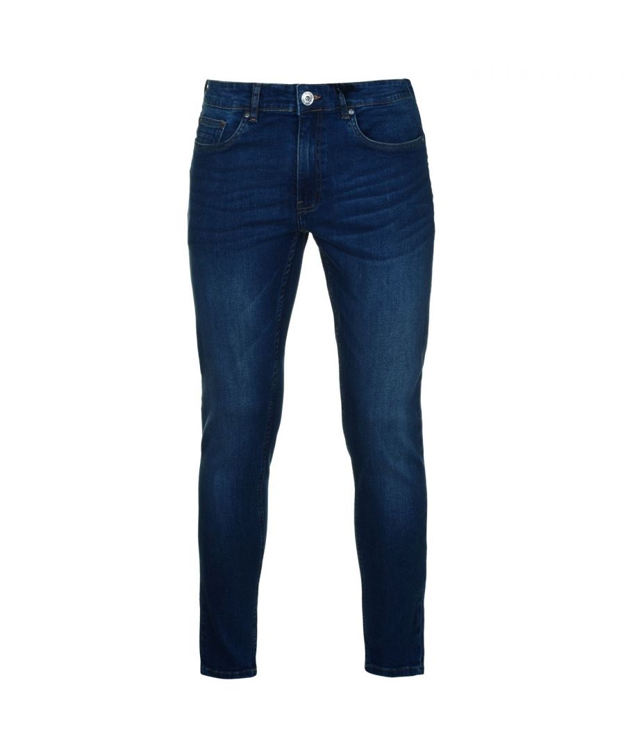 Skinny Jeans by Firetrap Add to your casual collection with the Firetrap Skinny Mens Jeans. Crafted with a bonded waistband, belt loops and a 5 pocket design, this pair feature a zip fly closure for a classic look. Complete with a branded leather tab to the reverse wisteria, these jeans are not one to be missed. > Premium jeans > Buttoned waistband > Zip fly > Classic five pocket design > Tonal stitching > Branded leather tab > Firetrap branding > 98% cotton, 2% elastane > Machine washable at 40 degrees