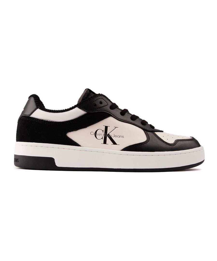 Calvin Klein Jeans Mens Basket Cupsole Trainers - White - Size UK 11.5