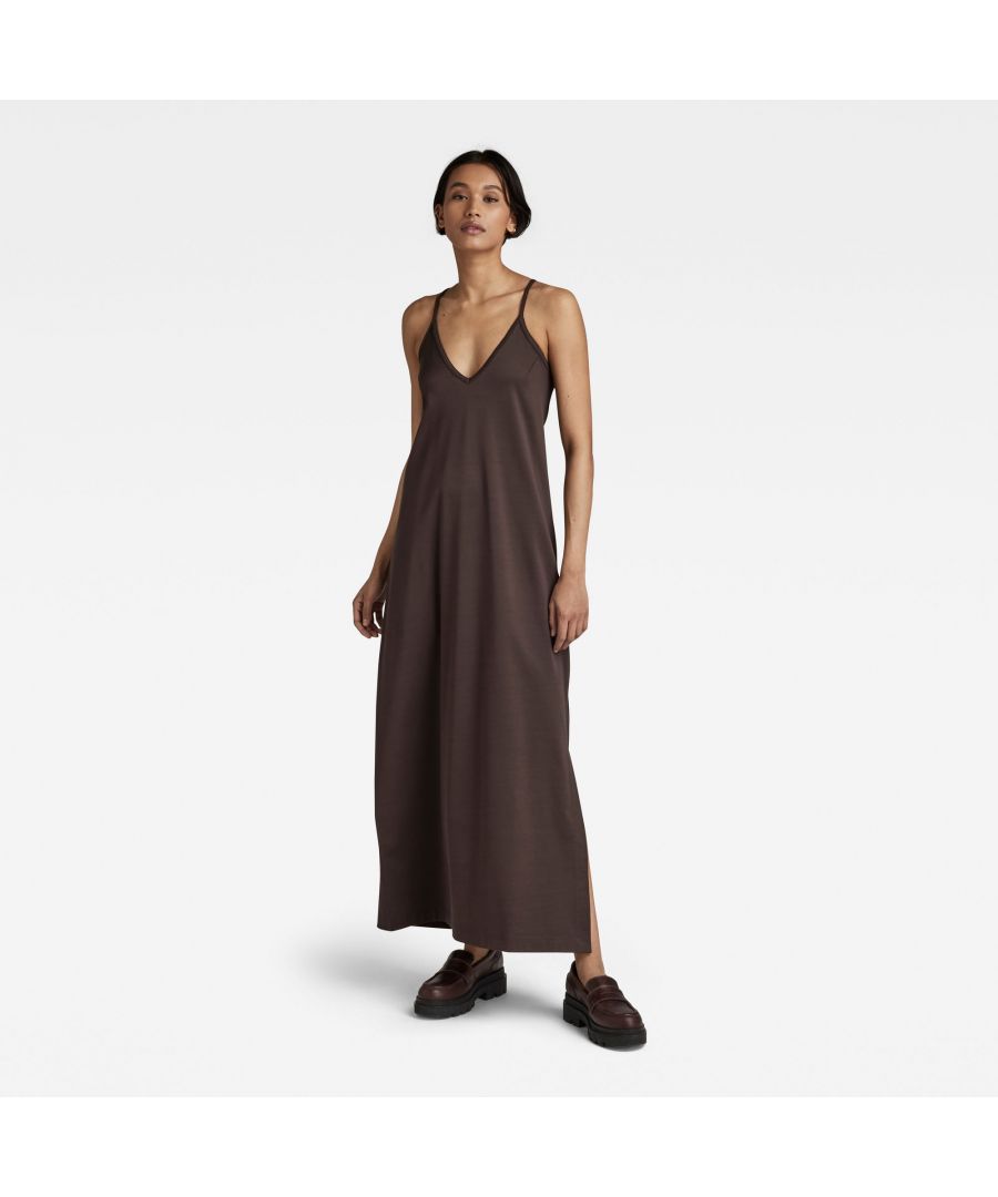 Women's Slip Dress Loose|Brown|XXS