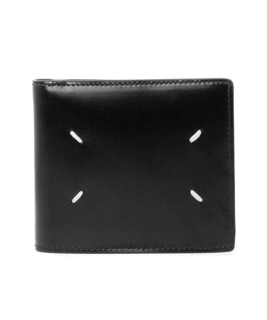 Image for Maison Margiela Men's Leather Bifold 4 Stitch Wallet Black