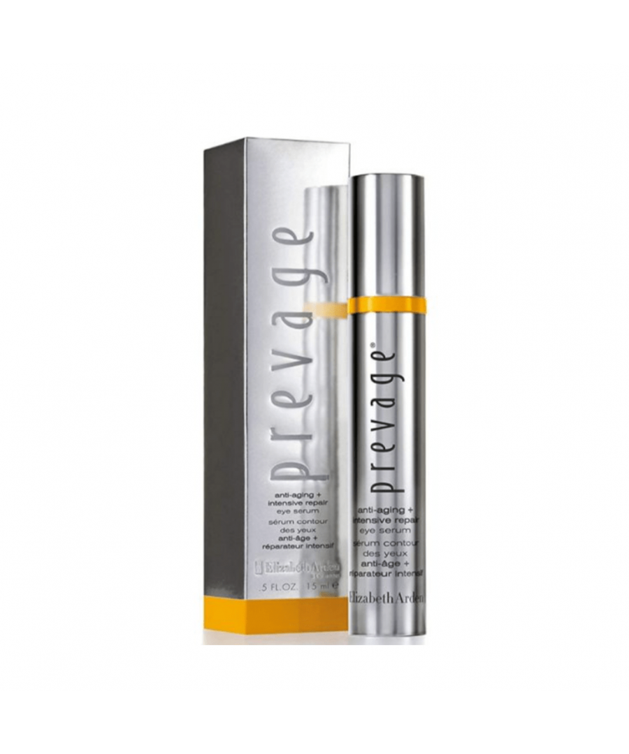 Elizabeth Arden Prevage Anti-Aging Intensive Repair Eye Serum lifts the look of eyes, supports skin's natural collagen matrix for a firmer look, reduces the appearance of crow's feet and dark circles and smooths the appearance of visible lines.With continued use, eyes look more lifted, radiant and younger than ever.To use:  Push the pump down once to dispense enough serum to treat both eyes. Use your ring finger to gently smooth on your brow bone, upper eyelid and complete eye area.