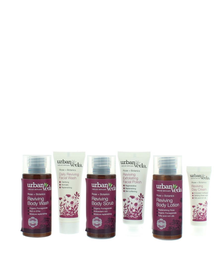 The Urban Veda Purifying 6 Pieces Gift Set is the complete reviving set, combining miniatures of 6 different Urban Veda's products, all from their Reviving line, into one amazing all round set for those with tired and mature skin. The pack contains Urban Veda's 