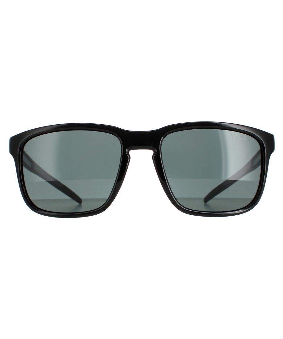 Bolle Square Unisex Shiny Black Grey Score  Score are a modern square style crafted from lightweight acetate. The thermogrip rubber nose pads and temple tips ensure an all round comfortable fit. Bolle's logo embellishes the slender temples for authenticity.