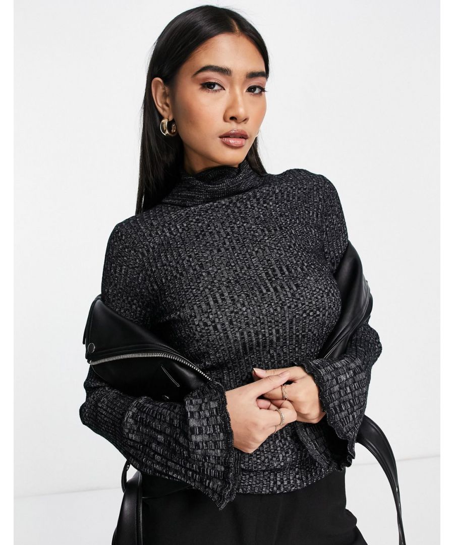 Jumper by ASOS DESIGN Next stop: checkout Roll-neck Flute sleeves Slim fit Sold by Asos
