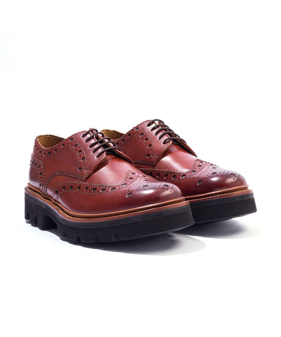 Image for Grenson Archie Ultralight Leather Brogue Shoes - Tan