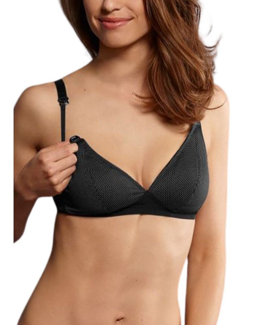 Anita Maternity Miss Mimi Wirefree Nursing Bra. With soft, microfibre fabric and two section cups. The product is recommended for hand wash only.